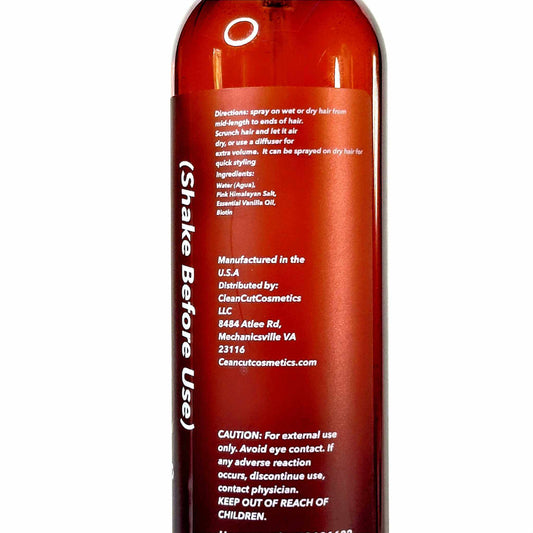 Himalayan Salt Spray back of bottle