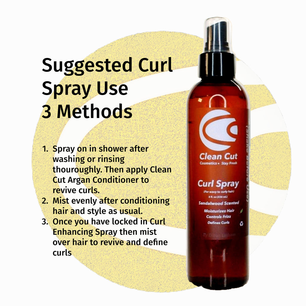 Curl Spray on Clean Cut Logo 