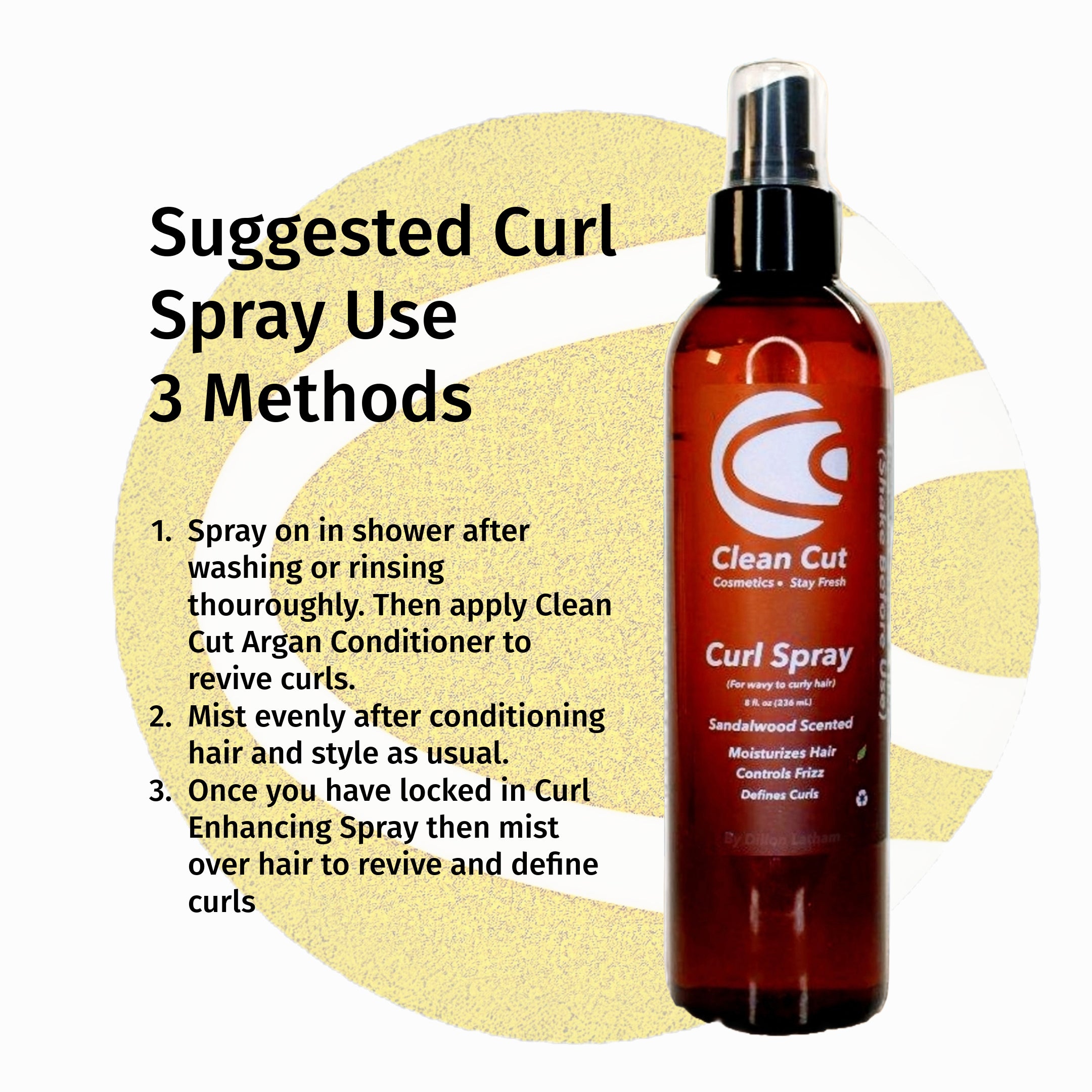 Curl Spray on Clean Cut Logo 